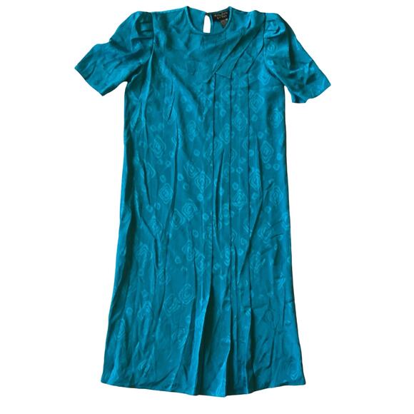 Vintage Blue Avant Garde 80s Dress - Picture 3 of 6